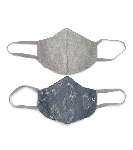 IKAT CRAFT MASK : 3-Layer Reversible Safety Mask with Cotton Comfort | >95%* Protection | Adult Mask - Pack of 2