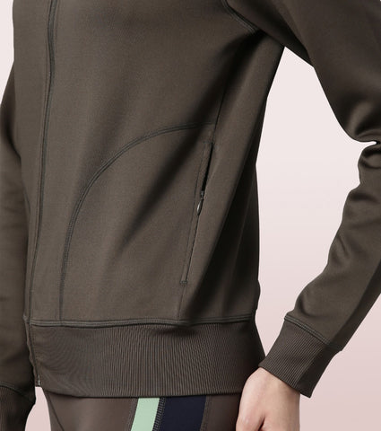 Bomber Jacket|Dry Fit Scuba Jacket With Zipper Pockets