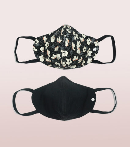 REVERSIBLE MASK : 4-Layer Safety Mask With Cotton | >95% Protection | Adult Mask - Pack of 3