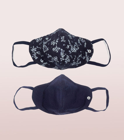 REVERSIBLE MASK : 4-Layer Safety Mask With Cotton | >95% Protection | Adult Mask - Pack of 3