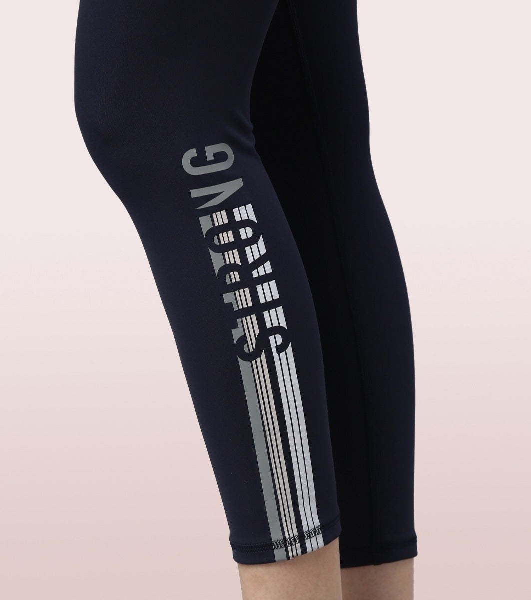 Hugged Legging | Dry Fit Stripe Graphic Print Leggings
