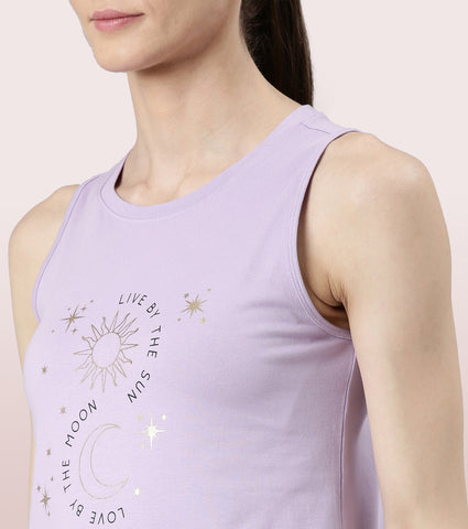 Athleisure- A307
ACTIVE COTTON TANK | ANTI ODOUR COTTON GRAPHIC HIP COVERING LONG LENGTH TANK
RELAXED FIT | LONG LENGTH