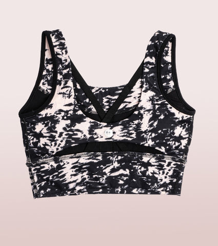 Long Line Sports Bra | Scoop Neck Long Line High Impact Dry Fit Sports Bra
