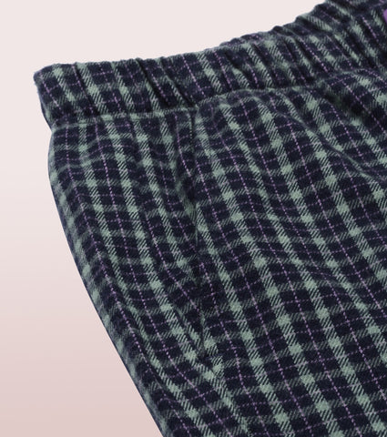 Lazy Pant | Pull-On Flannel Pants With Satin Adjustable Waist Drawstring & Pockets