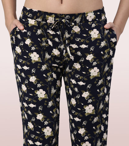 Lazy Pant | Pull-On Flannel Pants With Satin Adjustable Waist Drawstring & Pockets