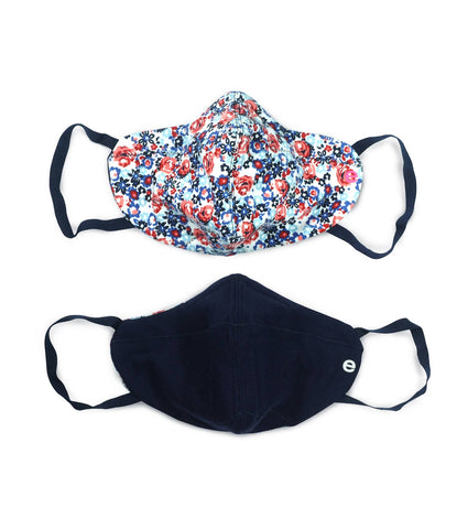 REVERSIBLE MASK : 4-Layer Safety Mask With Cotton | >95% Protection | Adult Mask - Pack of 3