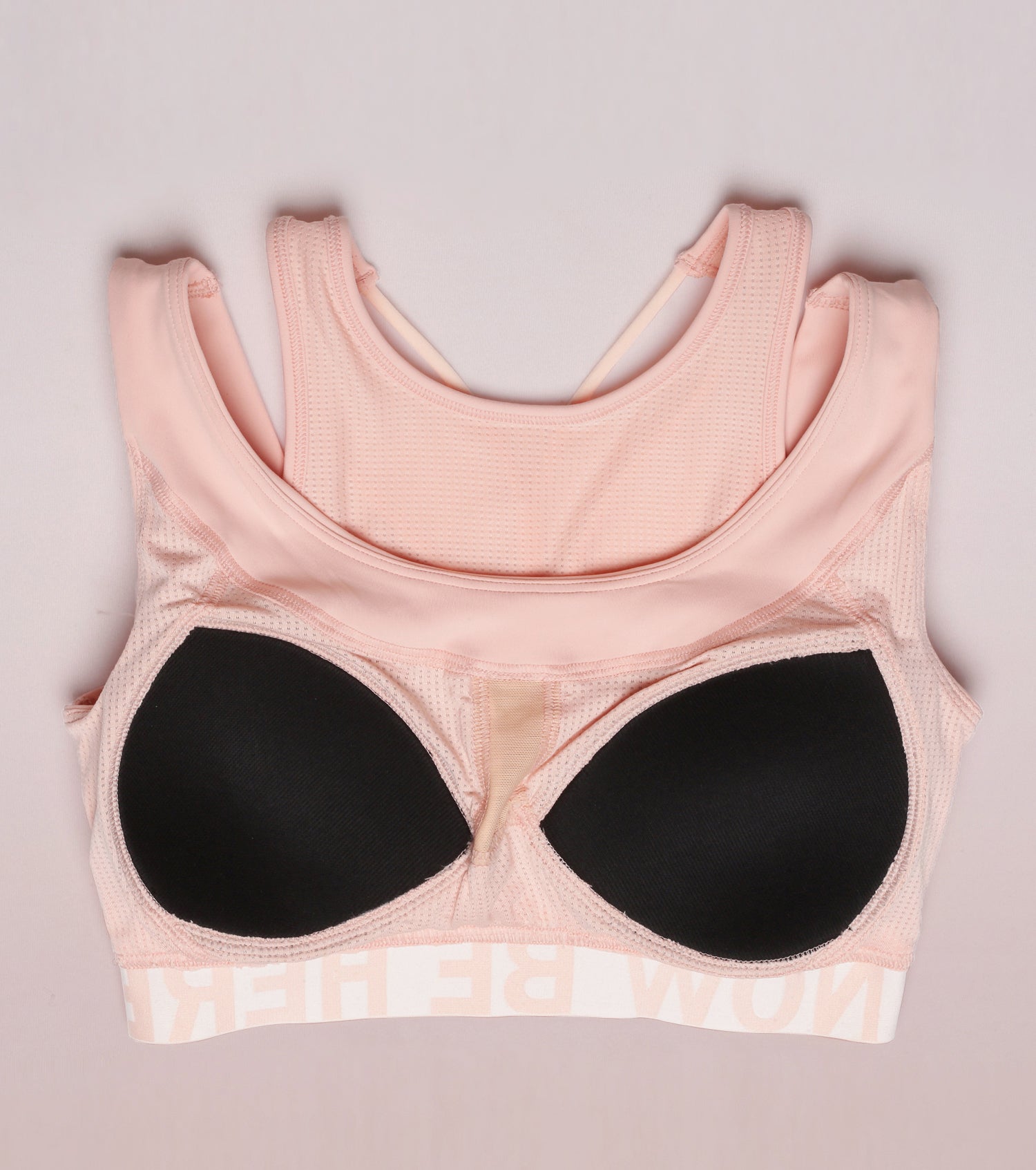 Dim Sport Lightweight Impact seamless bra in almond pink