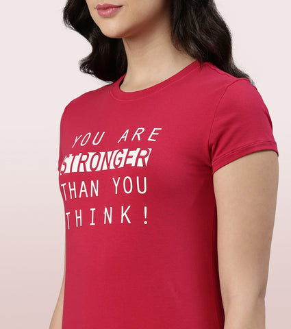 Basic Crew Tee – Graphic Print | Short Sleeve Crew Neck Stretch Cotton Tee