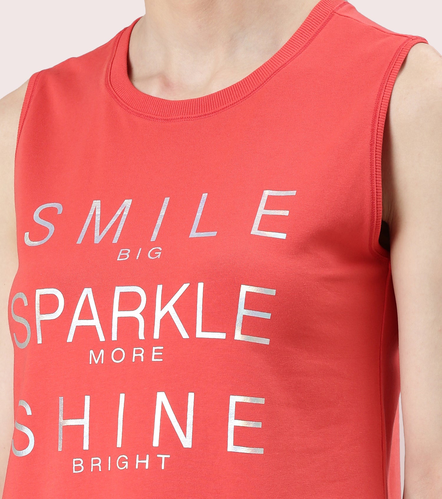 Stay Cool Tank | Crew Neck Anti-odour Stretch Cotton Muscle Tank With Graphic Print