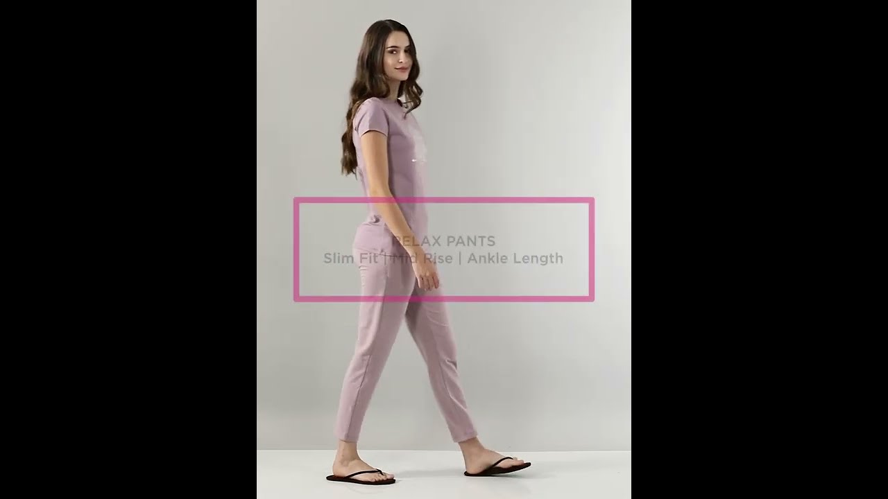 Enamor Essential E060 Relax Pants | Cotton Spandex Terry Tapered Pant