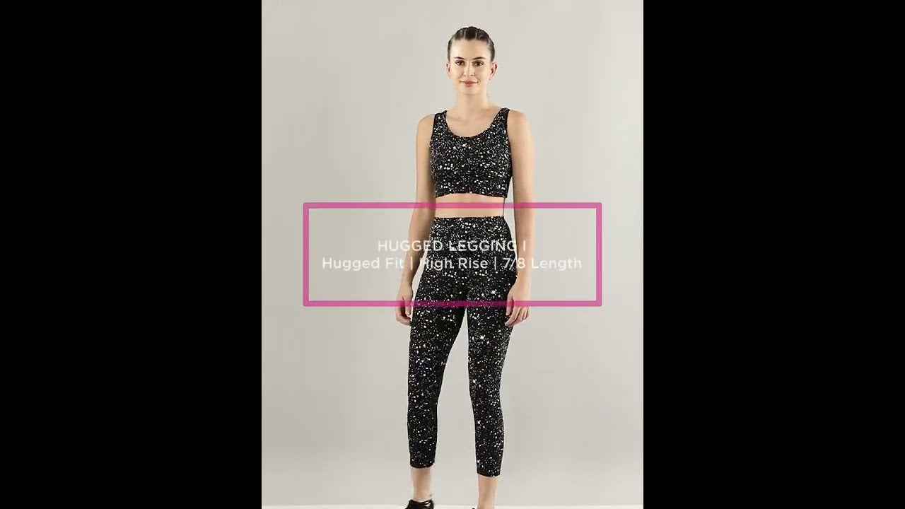 Hugged Leggings | High Waisted 7/8 Dry Fit Printed Leggings