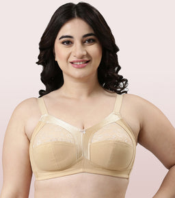 Brida Women's Cotton Minimizer Saree Bra - Plus Size, Full Coverage,  Non-Padded, Wireless,Double Layer Support for Heavy Bust - Gloria