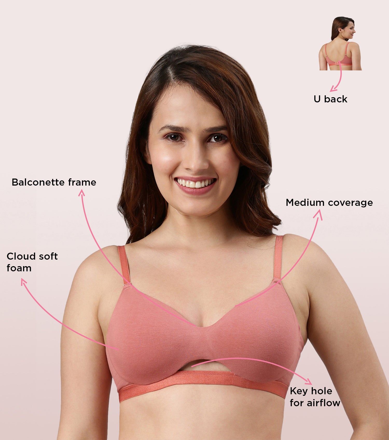 Buy Enamor Ecolite Crush proof cups Padded Wired & High Coverage T-Shirt  Bra F057 Honey Beige online