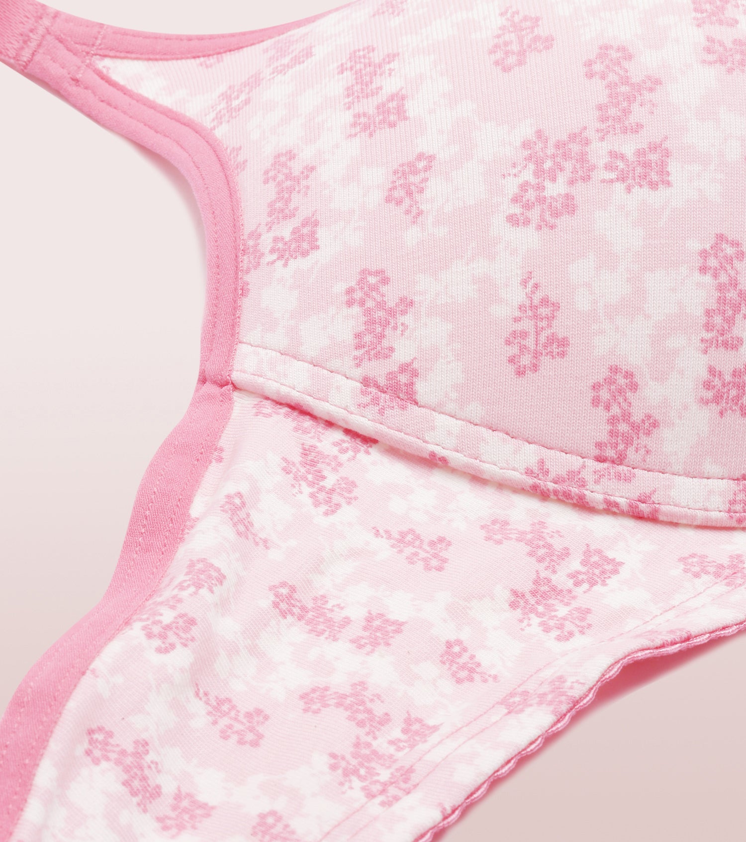Enamor Perfect Coverage Supima Cotton T-Shirt Bra For Everyday Comfort - Padded, Non-Wired Bra & Medium Coverage Bra | A039 | Trailing Flora