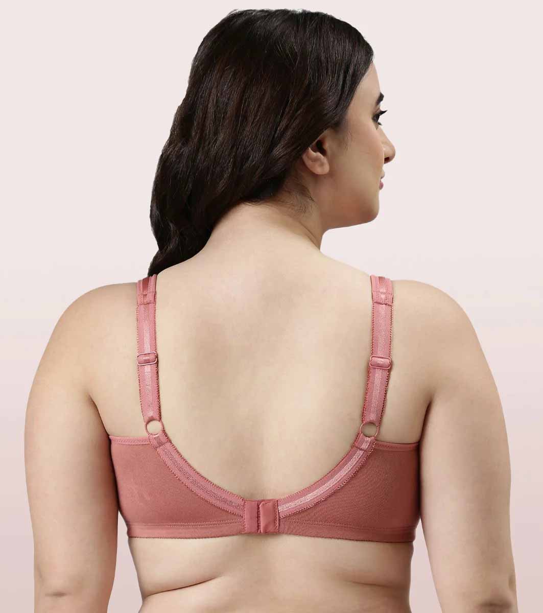 Buy Enamor Women's Nylon Wire Free Casual Full-Coverage Bra (F125_Cedar  Wood_S) at