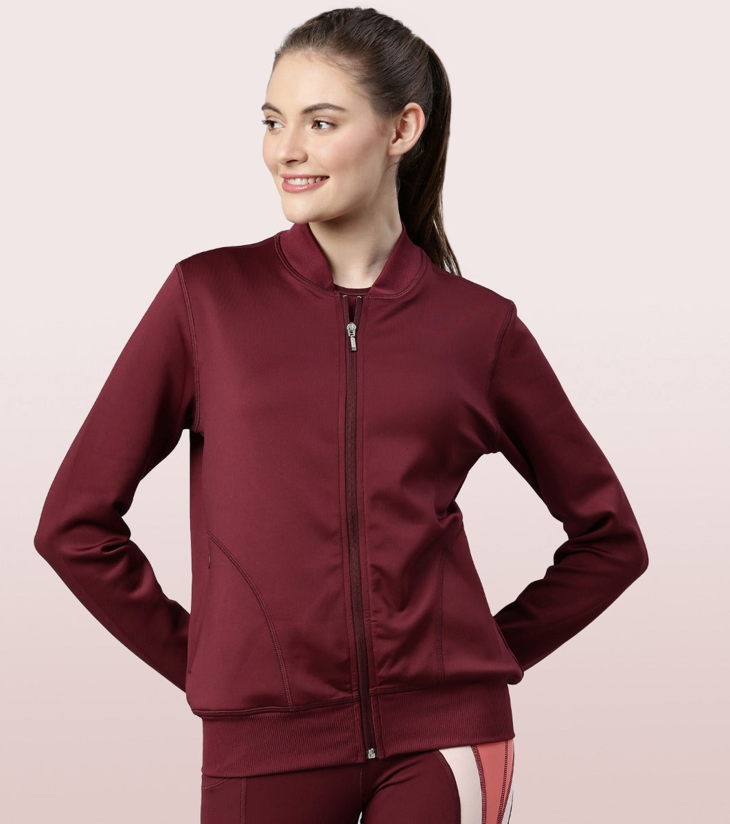 Bomber Jacket|Dry Fit Scuba Jacket With Zipper Pockets