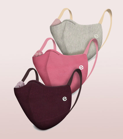 REVERSIBLE MASK : 4-Layer Safety Mask With Cotton | >95% Protection | Adult Mask - Pack of 3