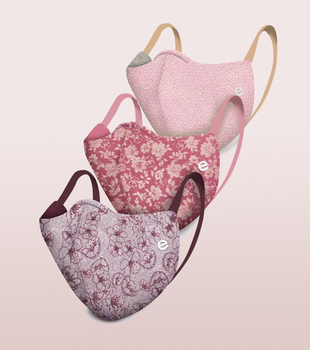 REVERSIBLE MASK : 4-Layer Safety Mask With Cotton | >95% Protection | Adult Mask - Pack of 3