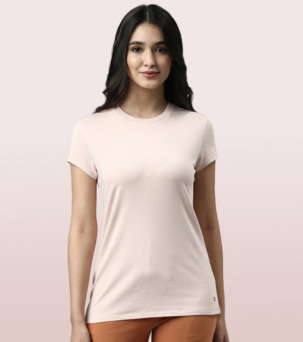Basic Crew Tee – Solid | Short Sleeve Crew Neck Stretch Cotton Tee