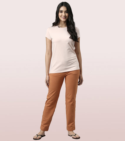 Basic Crew Tee – Solid | Short Sleeve Crew Neck Stretch Cotton Tee