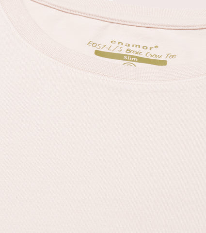 Basic Crew Tee – Solid | Short Sleeve Crew Neck Stretch Cotton Tee