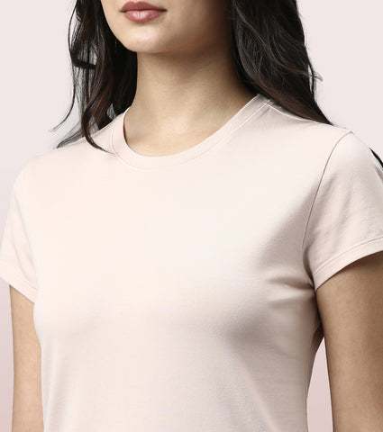 Basic Crew Tee – Solid | Short Sleeve Crew Neck Stretch Cotton Tee