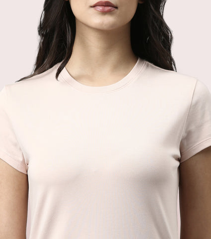 Basic Crew Tee – Solid | Short Sleeve Crew Neck Stretch Cotton Tee
