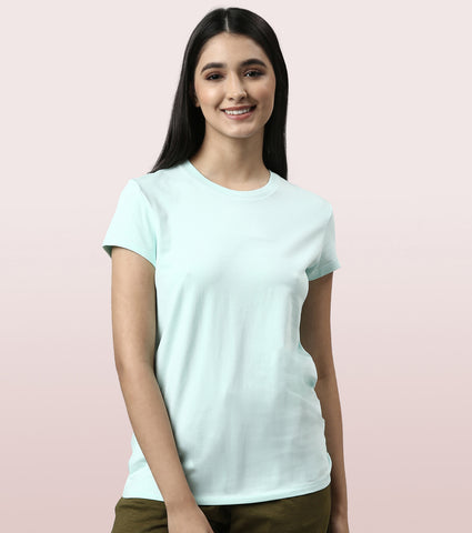 Basic Crew Tee – Solid | Short Sleeve Crew Neck Stretch Cotton Tee