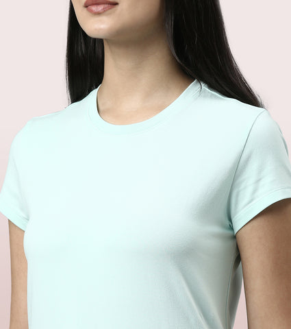 Basic Crew Tee – Solid | Short Sleeve Crew Neck Stretch Cotton Tee