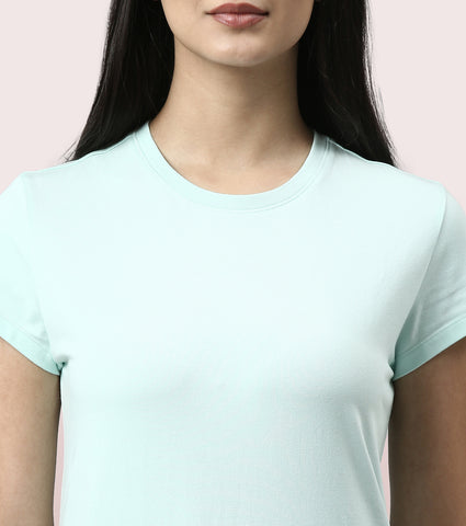 Basic Crew Tee – Solid | Short Sleeve Crew Neck Stretch Cotton Tee