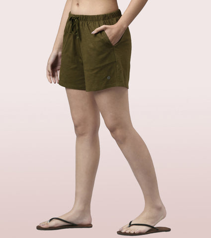 Basic Shorts | Mid-Thigh Length Jersey Shorts With Pockets