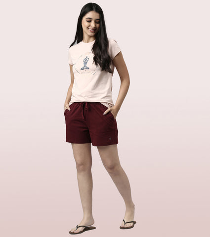 Basic Shorts | Mid-Thigh Length Jersey Shorts With Pockets
