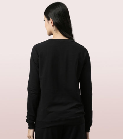 Basic Sweat | Long Sleeve Basic Pop Over Sweatshirt With Mindful Graphic