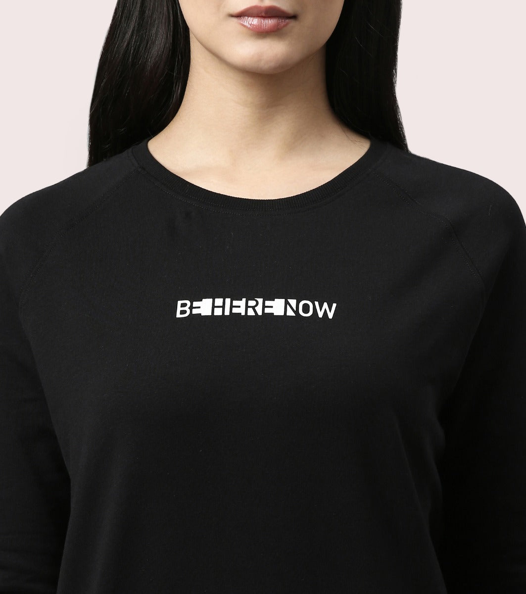 Basic Sweat | Long Sleeve Basic Pop Over Sweatshirt With Mindful Graphic
