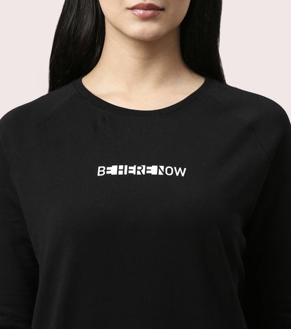 Basic Sweat | Long Sleeve Basic Pop Over Sweatshirt With Mindful Graphic