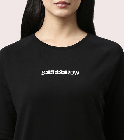 Basic Sweat | Long Sleeve Basic Pop Over Sweatshirt With Mindful Graphic