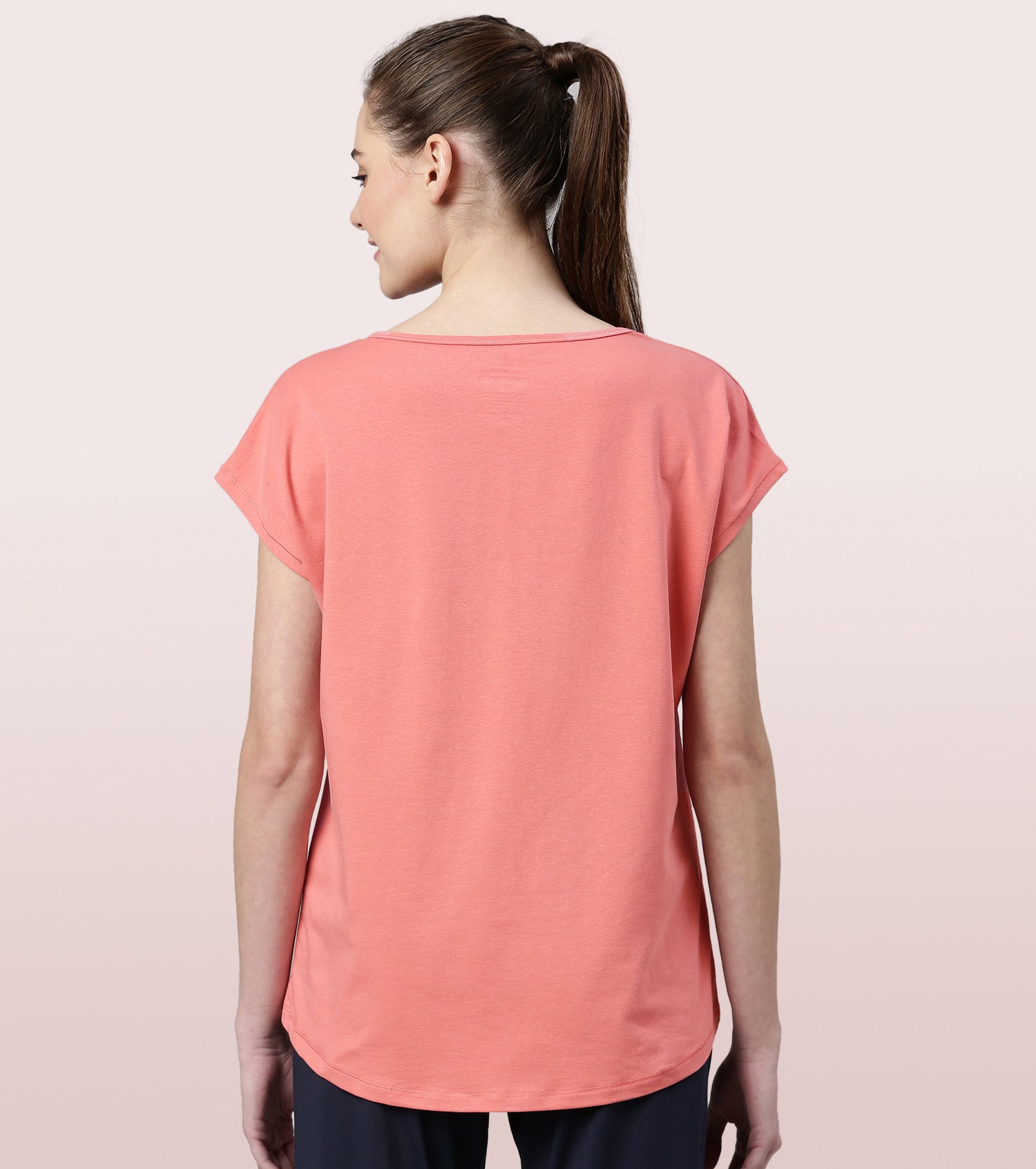 Meditate Tee | Dolman Sleeve Boat Neck Anti-Odour Stretch Cotton Graphic Printed Tee