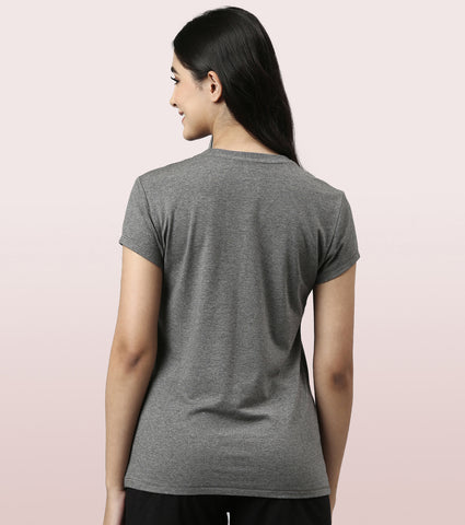 Basic Crew Tee – Graphic Print | Short Sleeve Crew Neck Stretch Cotton Tee