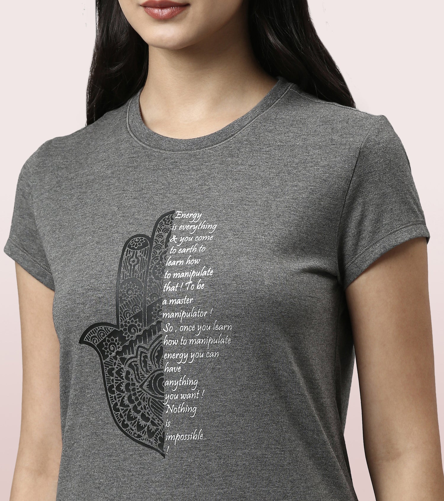 Basic Crew Tee – Graphic Print | Short Sleeve Crew Neck Stretch Cotton Tee