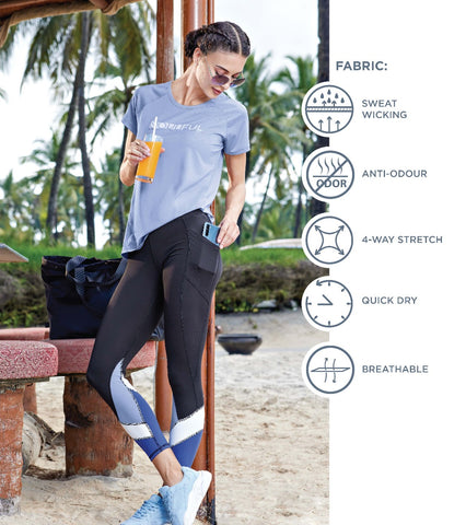 The New Energy Legging | Dry Fit Color Block Engineered Leggings
