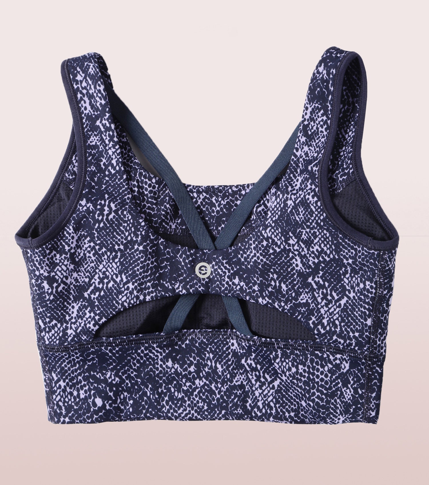 Longline Sports Bra – Printed | Scoop Neck Medium Impact Dry Fit Sports Bra