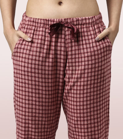 Lazy Pant Set | Cotton Flannel Woven Shirt And Pant Set