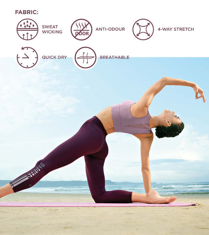 Hugged Legging | Dry Fit Stripe Graphic Print Leggings