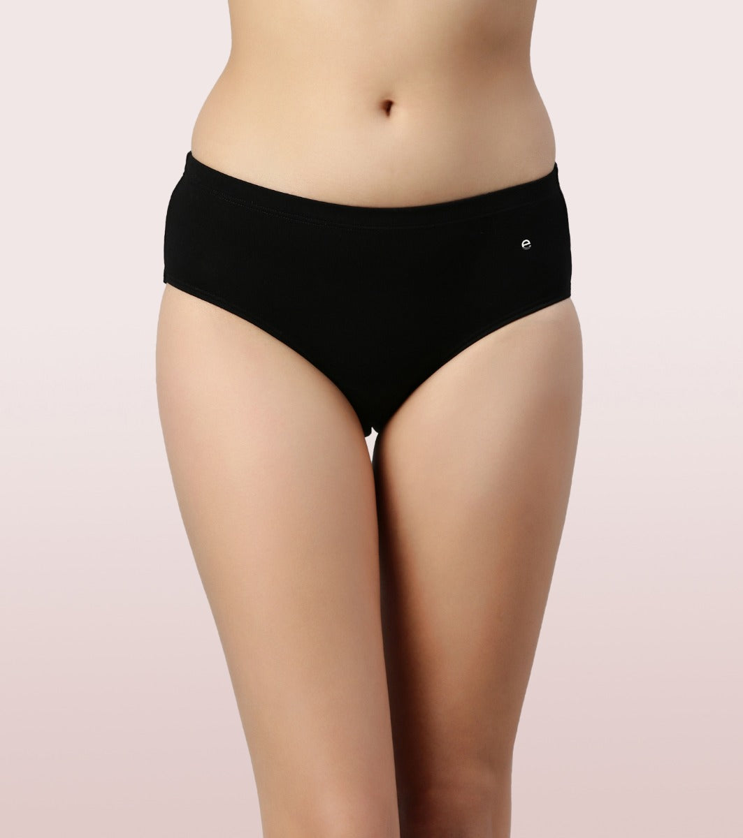 The Stretch Cotton Hipster Panty | Antimicrobial And Stain Release Finish | Cotton Spandex -Pack Of 6 -Colors And Print May Vary