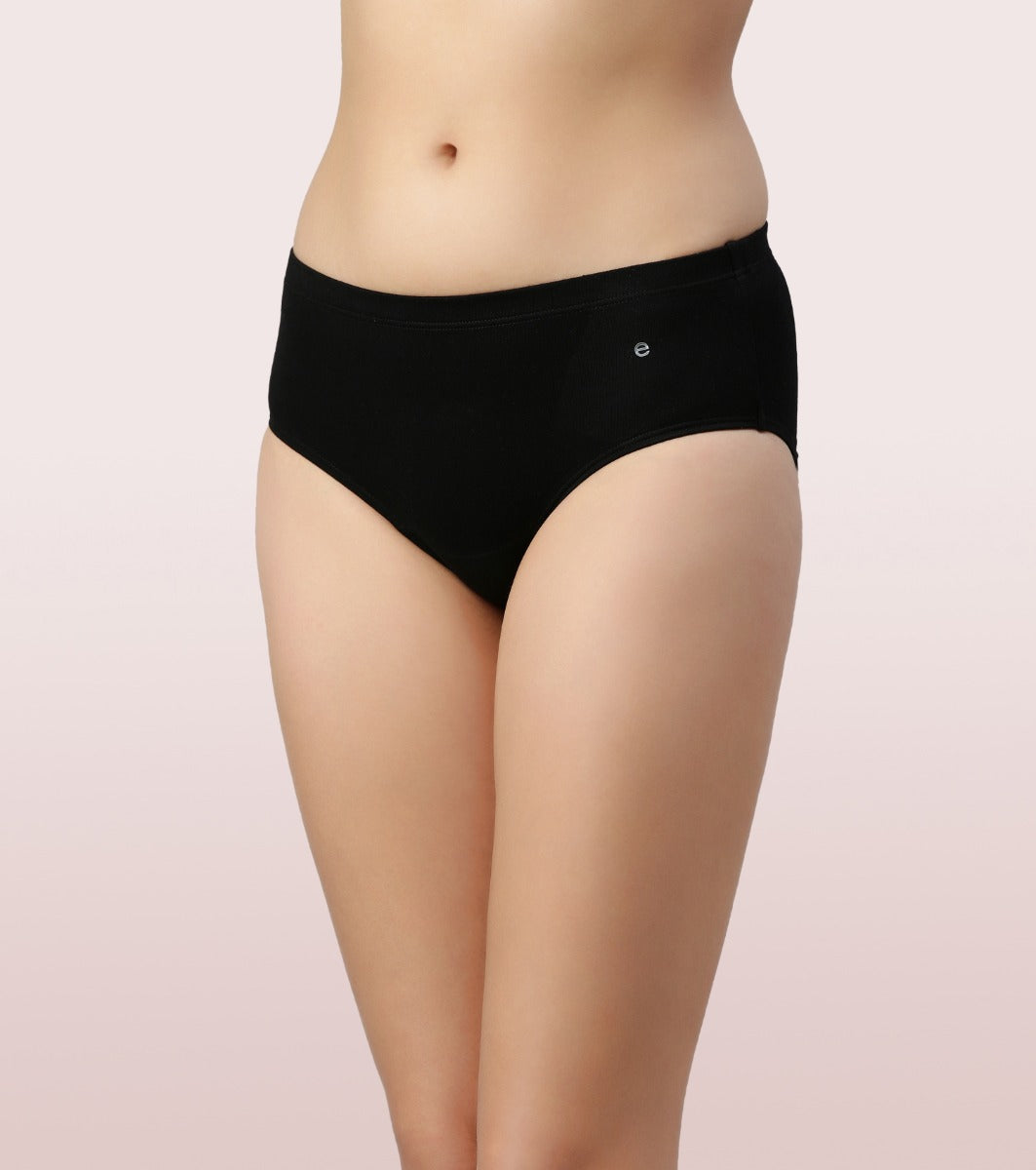 The Stretch Cotton Hipster Panty | Antimicrobial And Stain Release Finish | Cotton Spandex -Pack Of 6 -Colors And Print May Vary