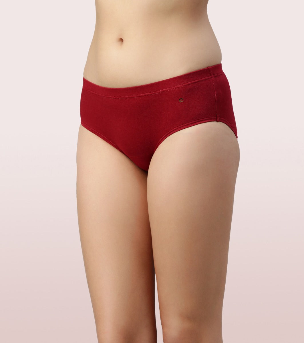 The Stretch Cotton Hipster Panty | Antimicrobial And Stain Release Finish | Cotton Spandex -Pack Of 6 -Colors And Print May Vary