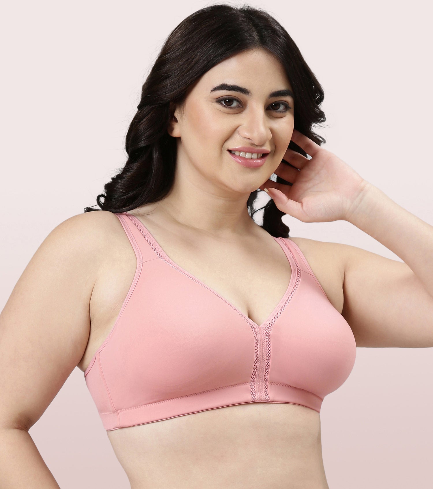 Enamor F024 Plush Comfort Full Support Bra Non-Padded Wirefree High  Coverage in Sangli at best price by Raj Hosiery - Justdial