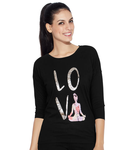 Essentials Cotton 3/4 Sleeve Lounge Tee