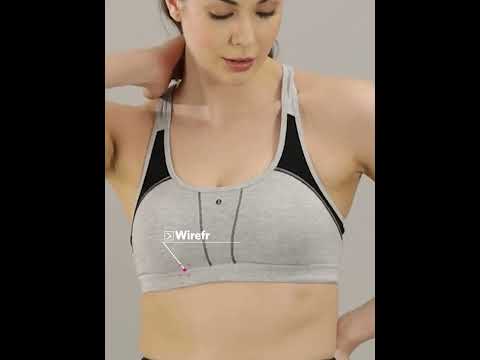 Racer Back Medium Impact Sports Bra with Removable Pads - GRAPEWINE / S