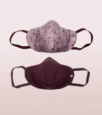 REVERSIBLE MASK : 4-Layer Safety Mask With Cotton | >95% Protection | Adult Mask - Pack of 3